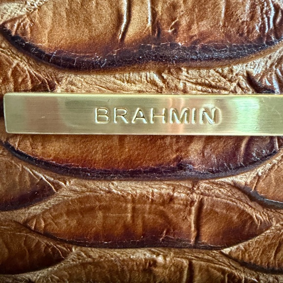 Brahmin Chelcy Mini Backpack Honey Brown Saratoga Leather + Dust Bag - Picture 3 of 16